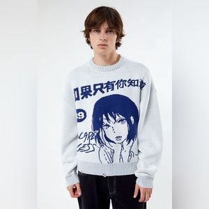 PacSun Careless Anime Crop Sweater SZ-L. Used it once. Excellent